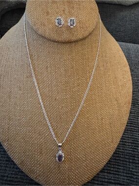 Solid Sterling Silver and Mystic Topaz Pendant and Earrings on 926 Mariner Chain